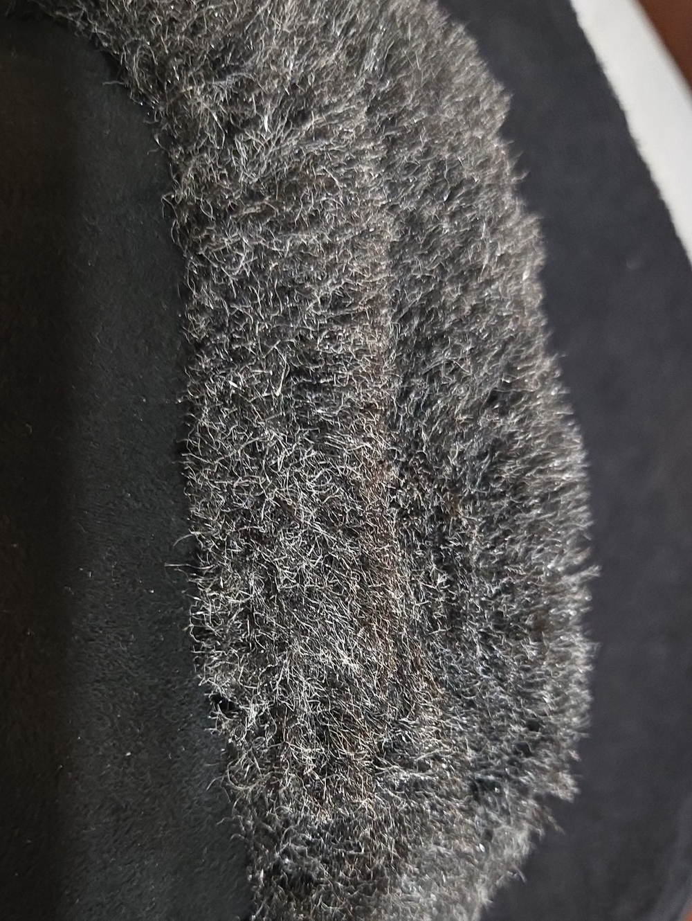 Lower East Side Women's Black Faux-Fur Trim Suede Wedge Boots, Size 7.5 - Picture 3 of 16